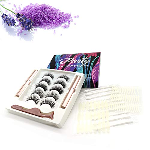 Gorota 5 Pairs Reusable Magnetic Eyelashes with 2 Tubes of Magnetic Eyeliner ...