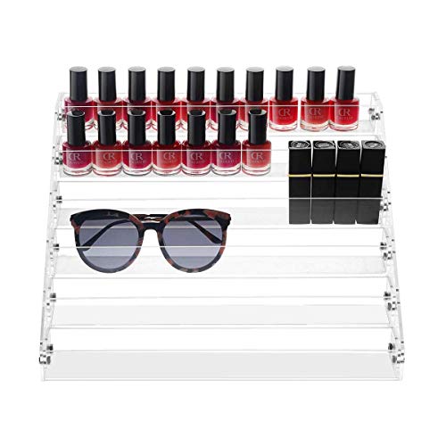 Gospire 6 Tier Clear Acrylic Nail Polish Ink Rack Sunglasses Organizer Eyegla...