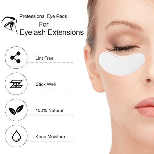 100 Pairs Eyelash Extension Eye Pads - Lint Free - Hydrogel Eye Patch/Lash Ex...