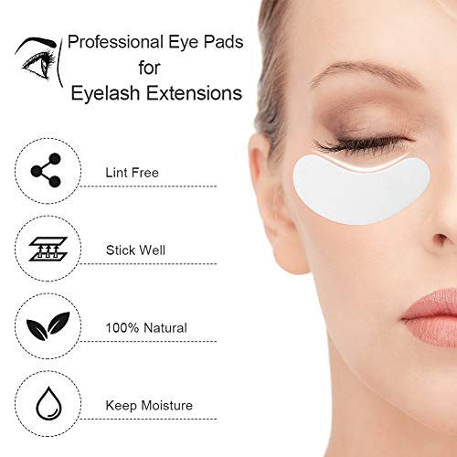 100Pairs Under Eye Eyelash Extension Gel Patches Kit, Lint Free Eye Mask Pads...