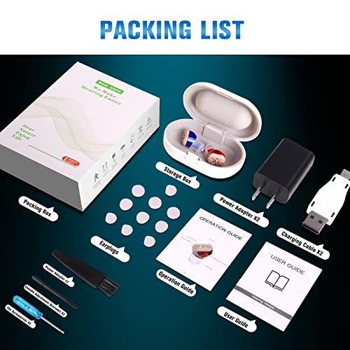 New Hearing Aids, Rechargeable Hearing Amplifier to Aid Adults Seniors Hearin...