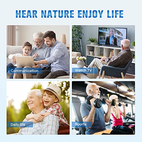 New Hearing Aids, Rechargeable Hearing Amplifier to Aid Adults Seniors Hearin...