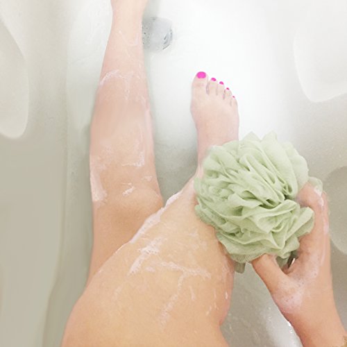 Goworth Large Bath Shower Sponge Pouf Loofahs 4 Packs 60g Each Eco-friendly E...