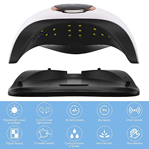 168W UV Led Nail Lamp Faster Gel Nail Dryer LED Nail Light GOYAESQUE Professi...