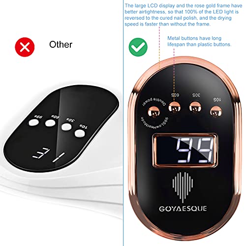 168W UV Led Nail Lamp Faster Gel Nail Dryer LED Nail Light GOYAESQUE Professi...
