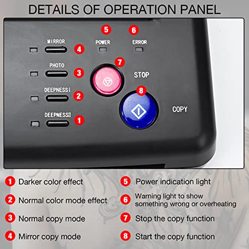 Goyappin Tattoo Printer Machine, Tattoo Stencil Printer with 20 Pcs Tattoo Tr...