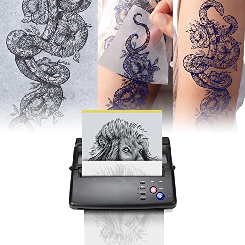 Goyappin Tattoo Printer Machine, Tattoo Stencil Printer with 20 Pcs Tattoo Tr...