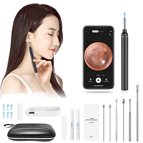 GPEESTRAC Ear Wax Removal Ear Camera Wireless Ear Otoscope with 6 LED Light E...