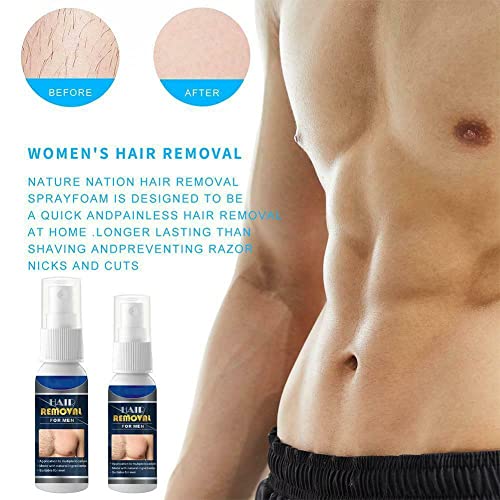 100% Natural Permanent Hair Removal Spray Stop Hair Growth Inhibitor Remover,...