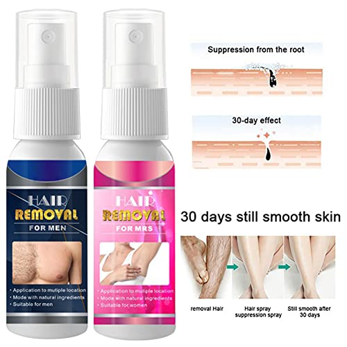 100% Natural Permanent Hair Removal Spray Stop Hair Growth Inhibitor Remover,...