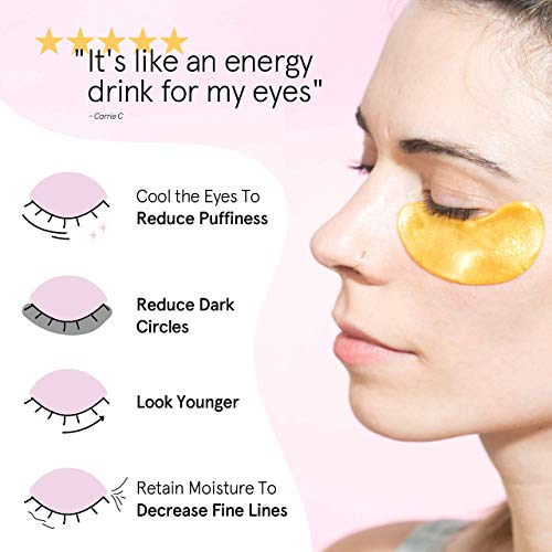 Under Eye Mask - Reduce Dark Circles, Puffy Eyes, Undereye Bags, Wrinkles - G...