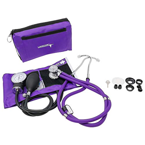 Lumiscope Professional Blood Pressure Kit - Stethoscope, Manual BP Cuff & Sph...