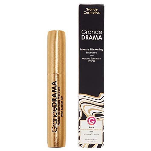 Grande Cosmetics GrandeDRAMA Intense Thickening Mascara with Castor Oil, Volu...