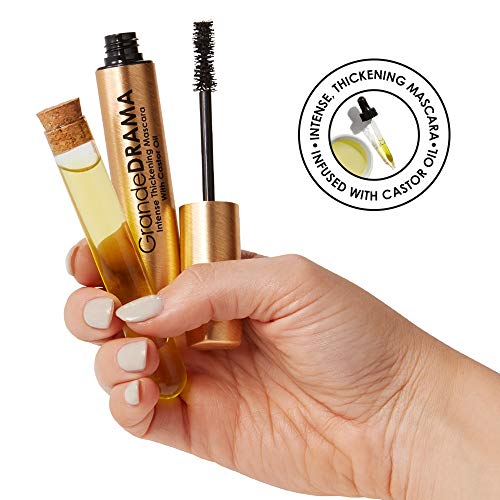 Grande Cosmetics GrandeDRAMA Intense Thickening Mascara with Castor Oil, Volu...