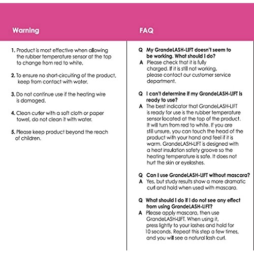 Grande Cosmetics LASH-LIFT Heated Lash Curler, Rechargeable and Travel Friend...