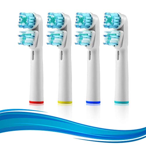 Replacement Brush Heads Compatible with Oral-B-Braun– Dual Clean - Pack of 4 ...