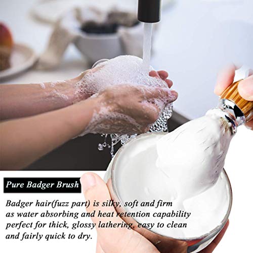 Grandslam Shaving Bowl and Brush Kit, Stainless Steel Shaving Bowl With Mirro...