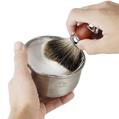 Grandslam Shaving Soap Bowl, 304 Heavy Duty Stainless Steel Shaving Lather Bo...