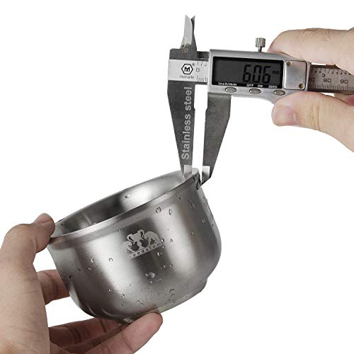 Grandslam Shaving Soap Bowl, 304 Heavy Duty Stainless Steel Shaving Lather Bo...