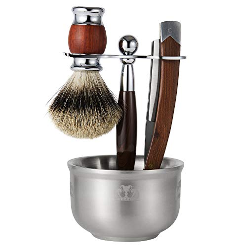 Grandslam Shaving Soap Bowl, 304 Heavy Duty Stainless Steel Shaving Lather Bo...