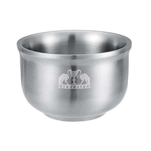 Grandslam Shaving Soap Bowl, 304 Heavy Duty Stainless Steel Shaving Lather Bo...