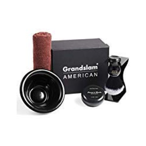 Shaving Brush Kit For Man Classic Black Shaving Soap Bowl/Mug and Brush + Sha...