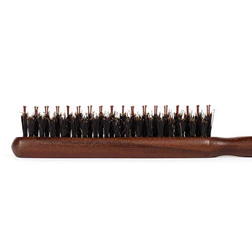 Boar & Nylon Bristle Teasing Brush -Teasing Comb with Rat Tail Pick for Hair ...