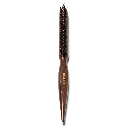 Boar & Nylon Bristle Teasing Brush -Teasing Comb with Rat Tail Pick for Hair ...