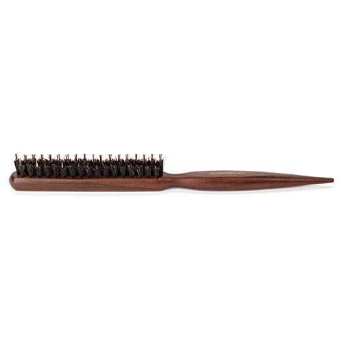 Boar & Nylon Bristle Teasing Brush -Teasing Comb with Rat Tail Pick for Hair ...