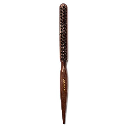 Boar & Nylon Bristle Teasing Brush -Teasing Comb with Rat Tail Pick for Hair ...