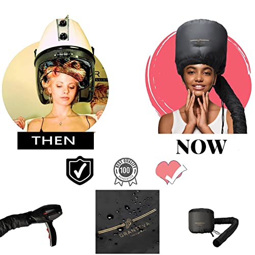 Soft Bonnet Hood Hair Dryer Attachment with Headband Integrated that Reduces ...