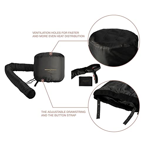 Soft Bonnet Hood Hair Dryer Attachment with Headband Integrated that Reduces ...