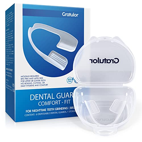 Gratulor Mouth Guard for Clenching Teeth - Comfort-Fit Dental Guard for Night...