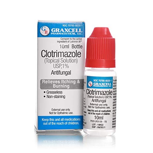 Graxcell Clotrimazole 1% Antifungal Topical Solution, 0.33 Fluid Ounce