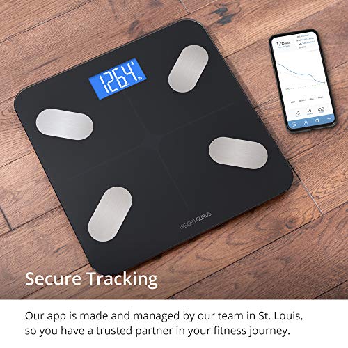 Greater Goods Digital Body Composition Black Scale, Calculates Weight, BMI, B...