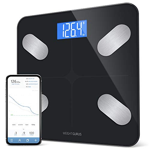 Greater Goods Digital Body Composition Black Scale, Calculates Weight, BMI, B...