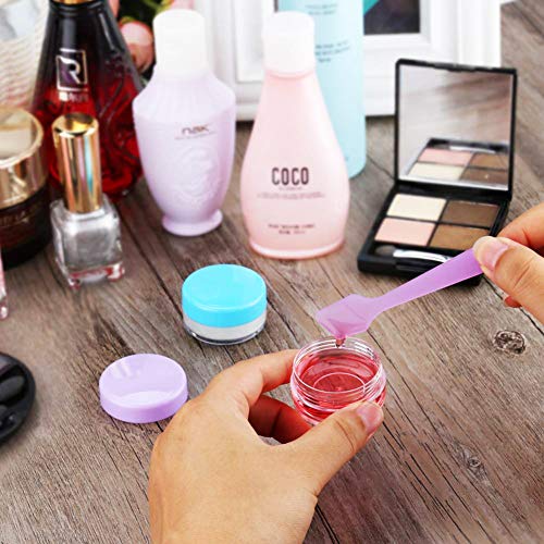 GreatforU 50pcs Cosmetic Spatula for Face Cream Stick Plastic Frosted Tip Spo...