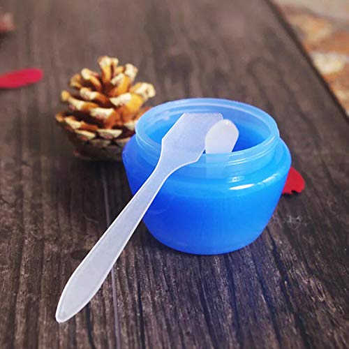 GreatforU 50pcs Cosmetic Spatula for Face Cream Stick Plastic Frosted Tip Spo...