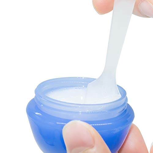 GreatforU 50pcs Cosmetic Spatula for Face Cream Stick Plastic Frosted Tip Spo...