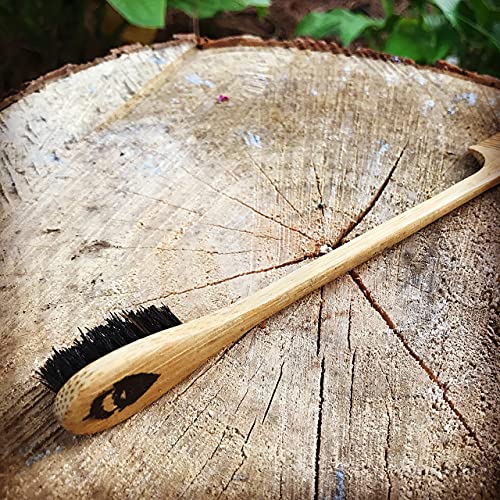 Sapling Mustache Brush & Comb from Green Beard Grmng - Boar Bristle & Bamboo