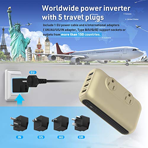 Voltage Converter 230W Step Down 220V/240V to 110V/120V, International Travel...