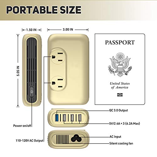 Voltage Converter 230W Step Down 220V/240V to 110V/120V, International Travel...