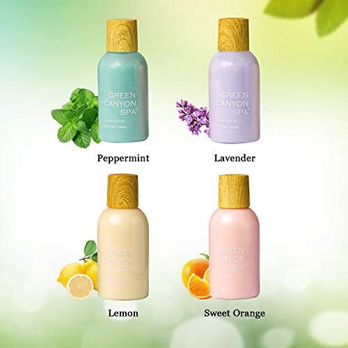 Bath Gel Gift Set for Women Includes 4 Fragrance Body Lotion and Shower Gel, ...