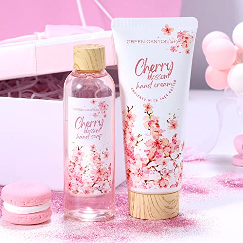 Spa Gift Baskets for Women Birthday Gift Sets 10 Pcs Cherry Blossom Essential...