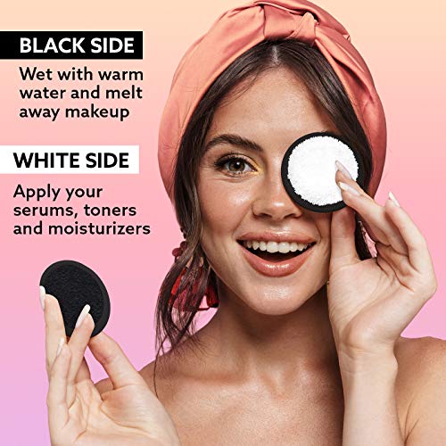 Green Estate Reusable Cotton Rounds - Dual Sided Makeup Remover Face Pads - T...