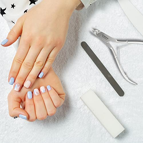 Nail Cuticle Trimmer with Nail Cuticle Pusher Professional Cuticle Cutter Sil...