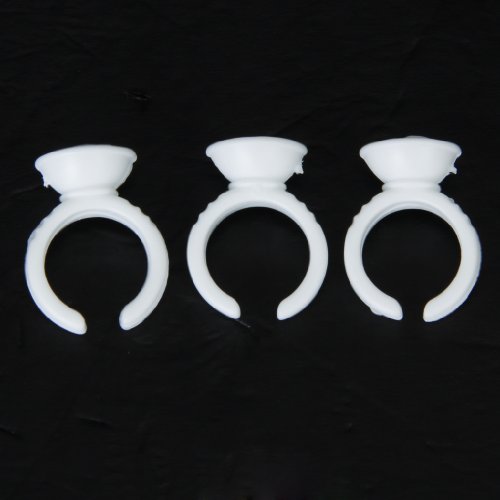 GREEN FABWOOD Tattoo Adhesive Pigment Holders Ring Disposable Eyelash Extensi...
