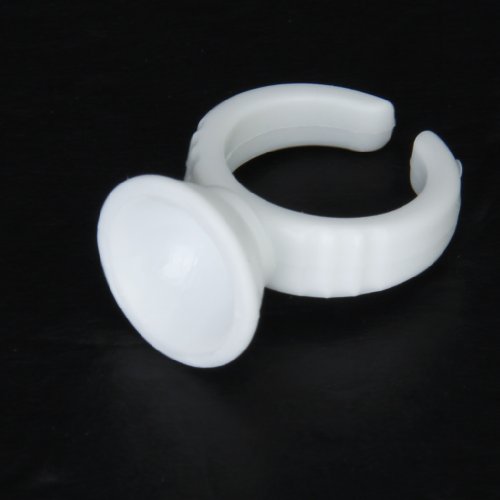 GREEN FABWOOD Tattoo Adhesive Pigment Holders Ring Disposable Eyelash Extensi...
