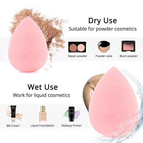 Green Myuu Makeup Sponges , Dry and Wet Use Makeup Sponge Set, Beauty Blender...