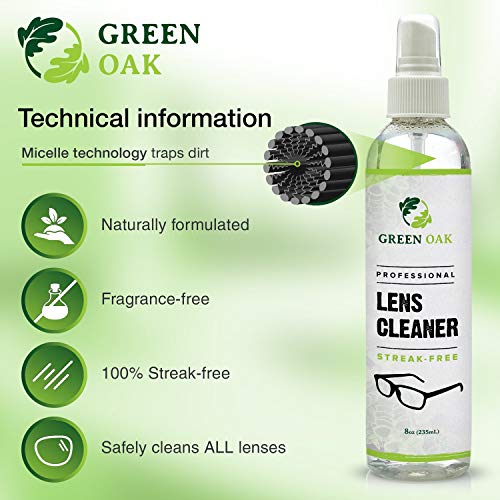 Lens Cleaner Spray Kit – Green Oak Professional Lens Cleaner Spray with Micro...